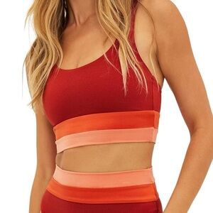 Beach Riot Mackenzie Bikini Top Colorblock S